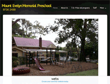 Tablet Screenshot of mountevelynmemorialpreschool.com